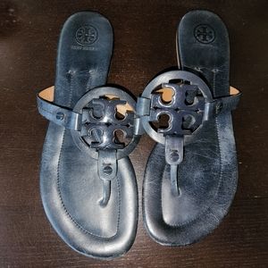 Tory Burch sandles size 8.5  navy blue